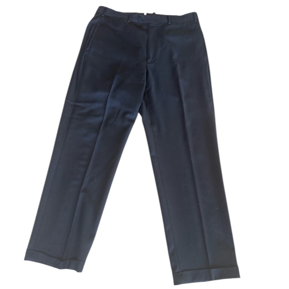 ERMENEGILDO ZEGNA mens black dress pants 36 100% LANA a wool very good condition